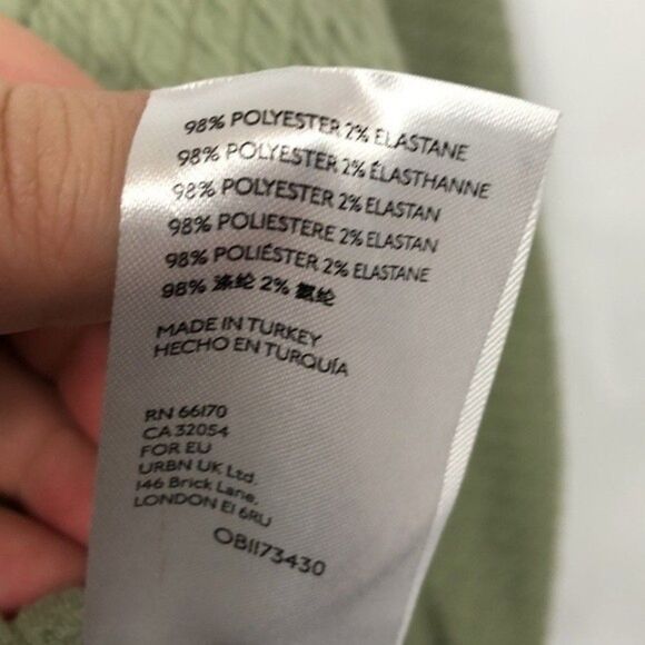 Anthropologie Sage Green Textured Puff Long Sleeve Top Like New Condition Large - Picture 7 of 8